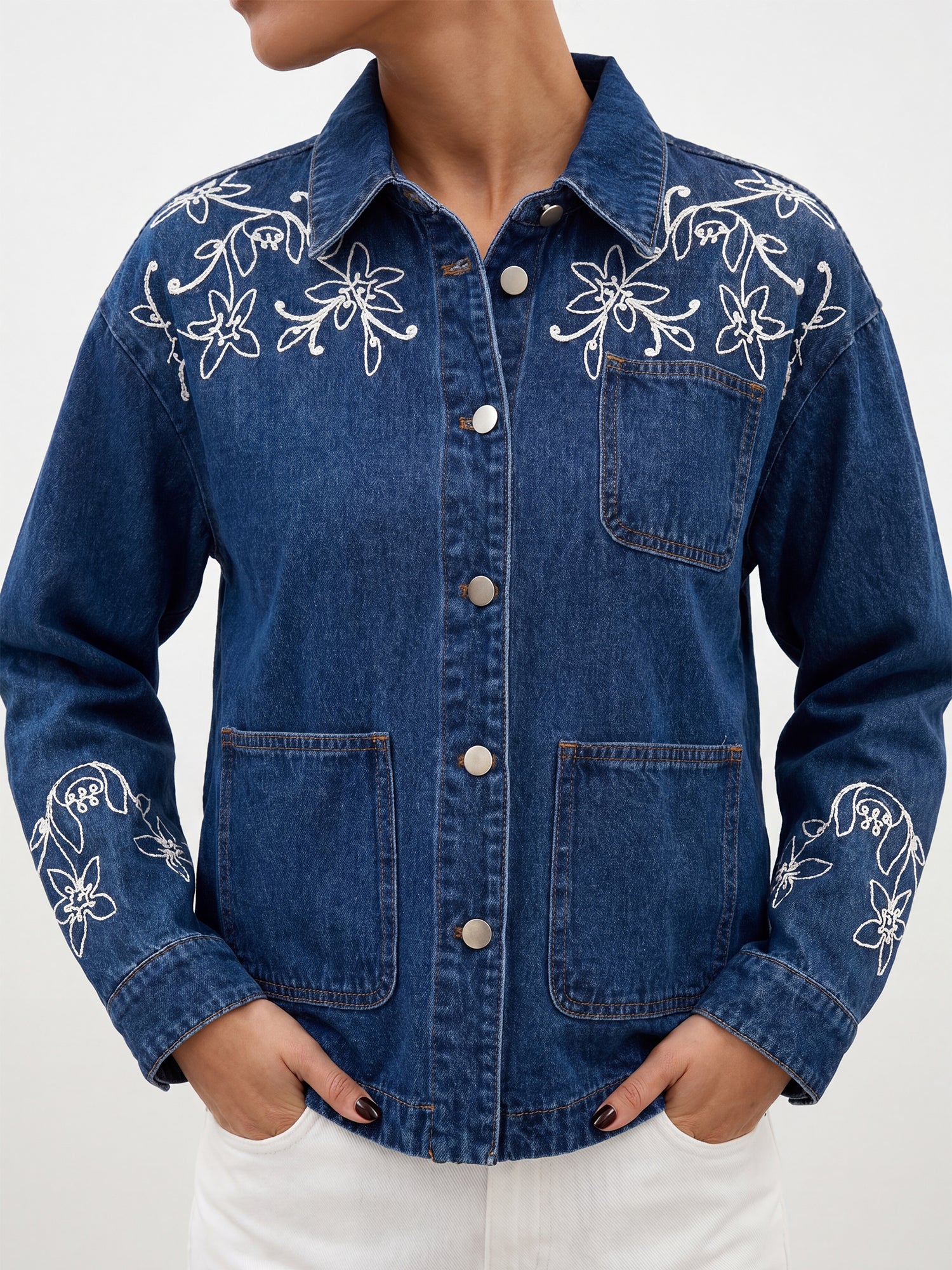 Embroidery Denim Jacket – New York & Company