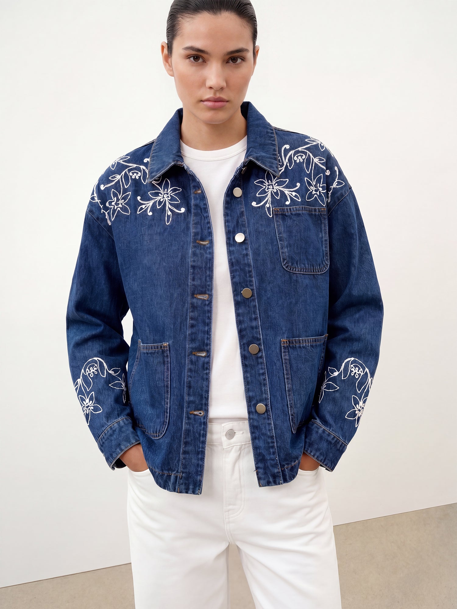 Embroidery Denim Jacket – New York & Company