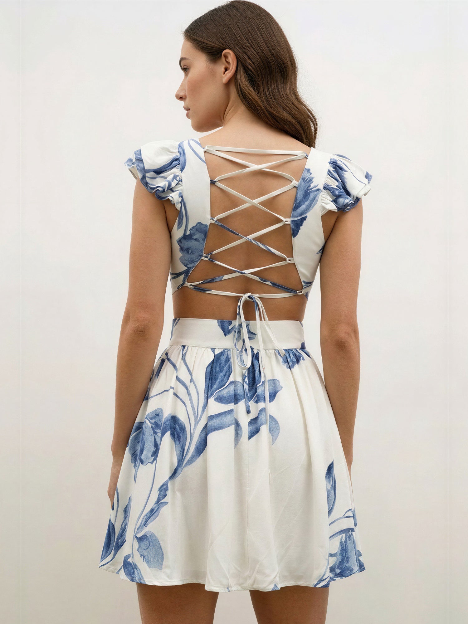 side cut out dress Linen cut out dress