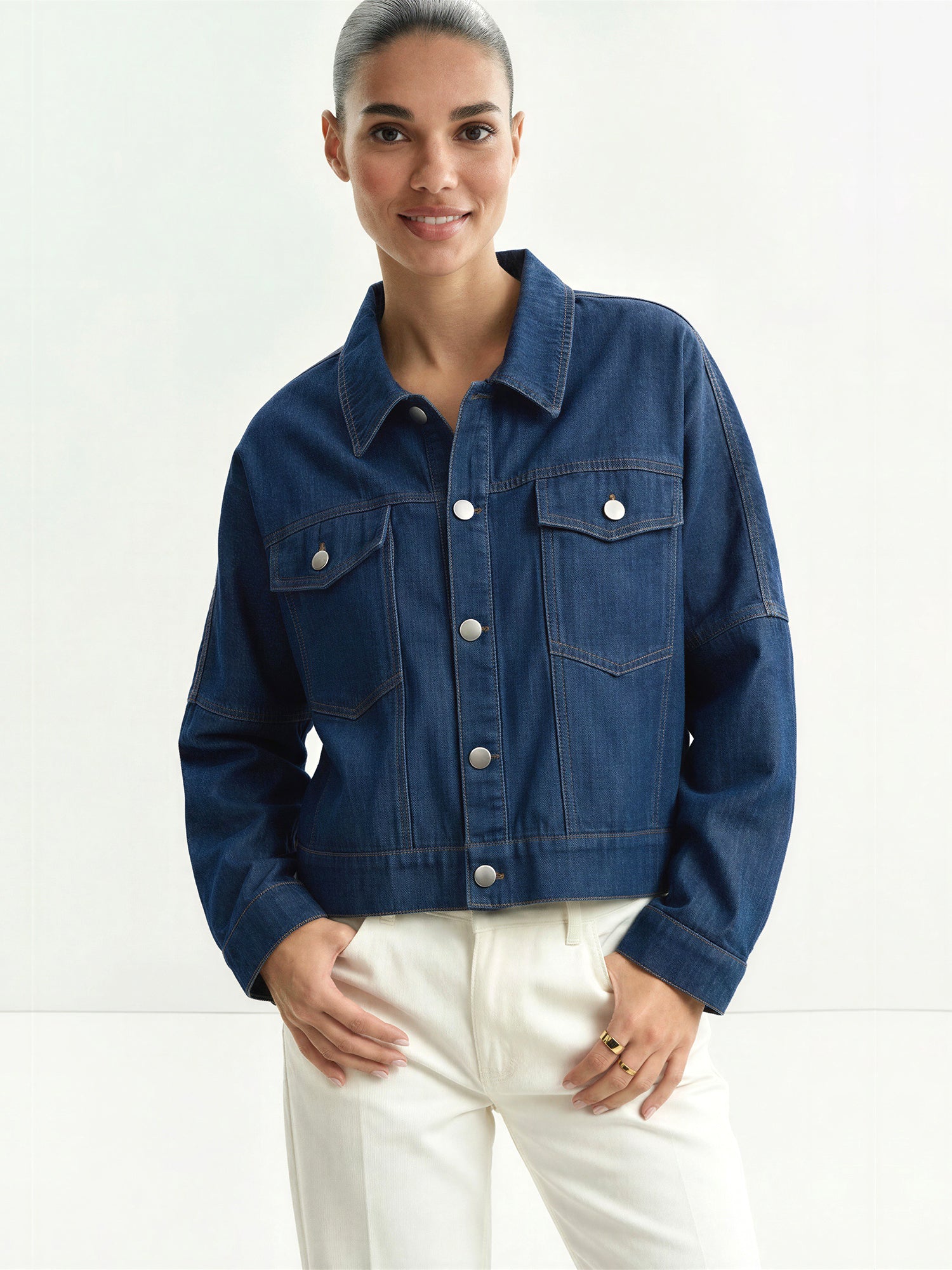 Classic Dark Denim Jacket – New York & Company