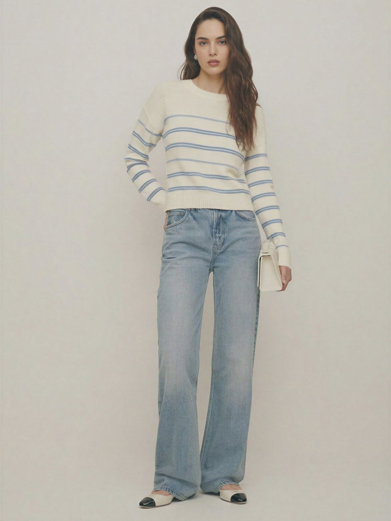 Crew Neck Stripe Sweater – New York & Company